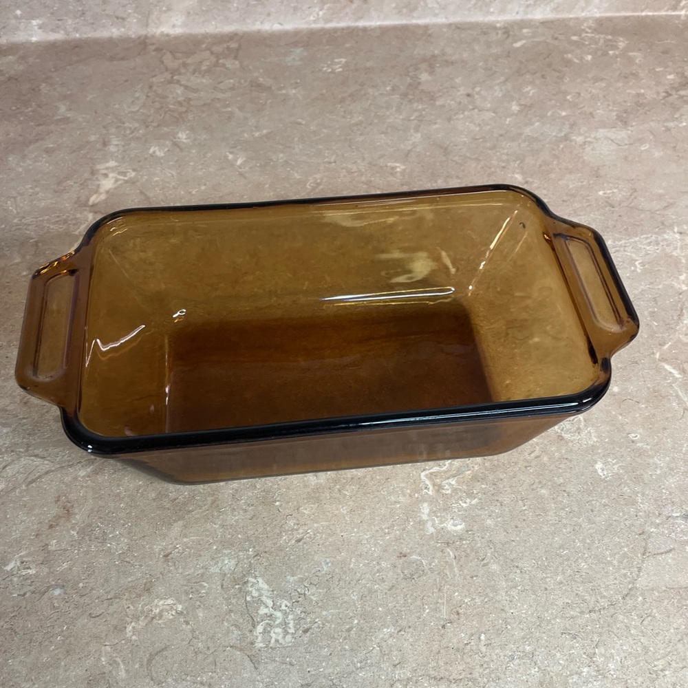 Anchor Hocking Amber Glass Loaf Dish